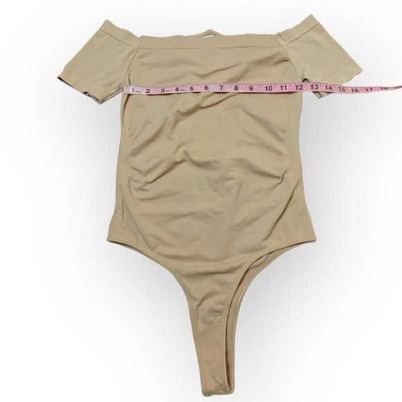 La Winner Beige Off The Shoulder Bodysuit- size small/medium - Picture 3 of 7